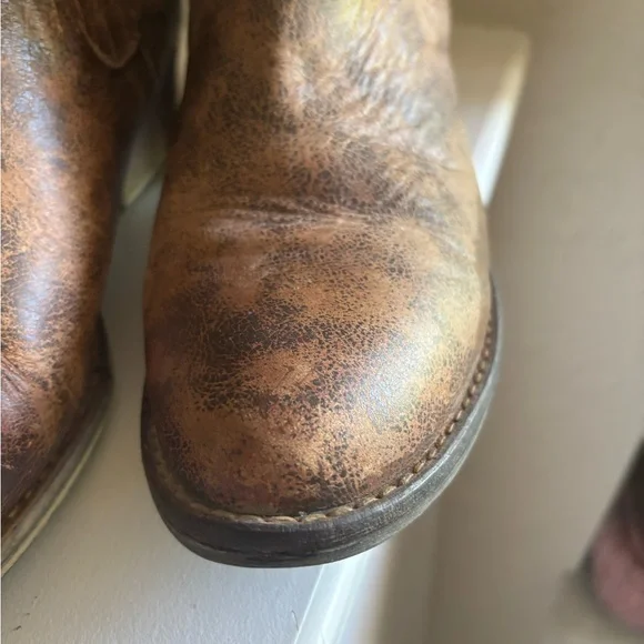 Circle G by Corral Studded Concho Ankle Boots Q5003 Brown Size 8.5 - Picture 4 of 12